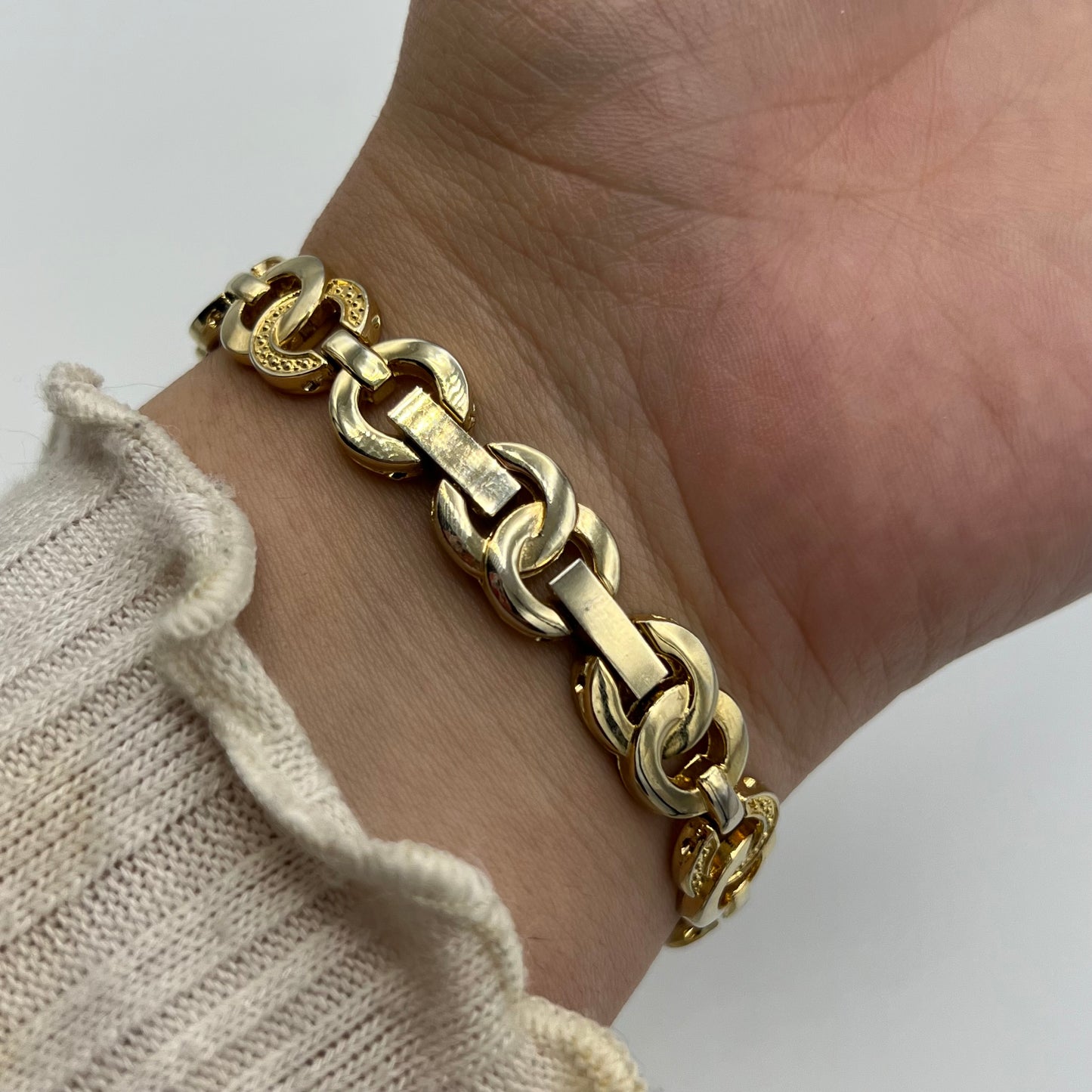 Gold-Toned Watch with Diamanté Detailing