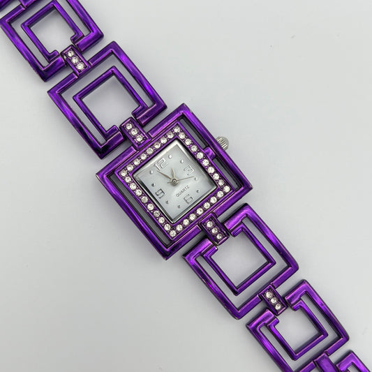 Purple Square Dial Watch