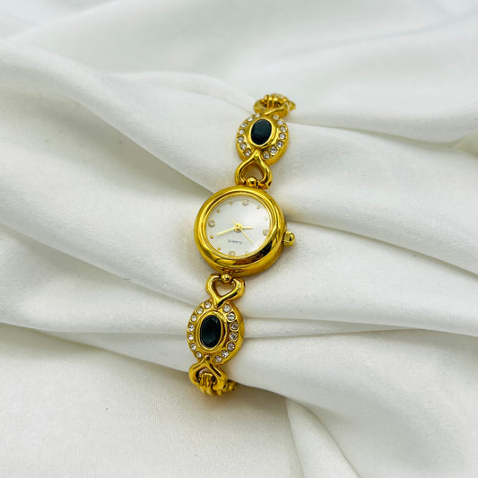 ✨💙 Sapphire-Toned Detailed Watch