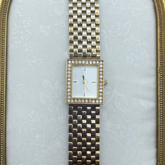 Diamanté Gold-Toned Watch