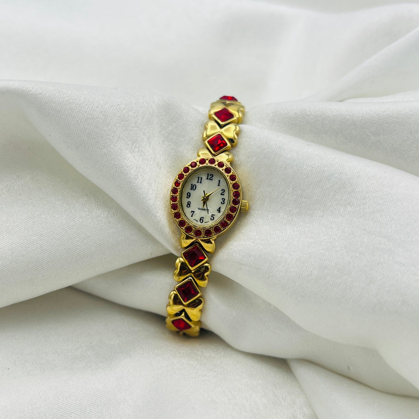 Red Diamanté Watch