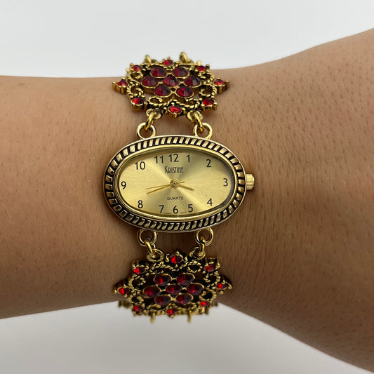 Intricate Red Detailed Watch