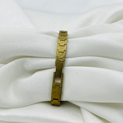 Beautiful Textured Jules Jurgensen Gold Tone Watch