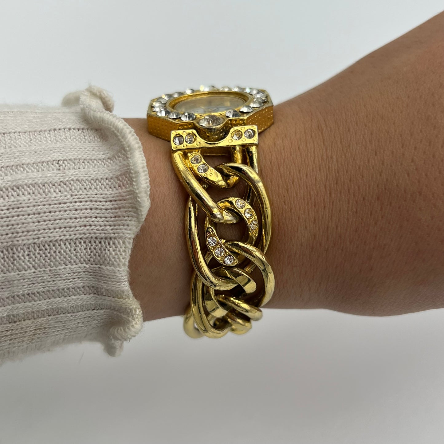 Gold-Toned Diamanté Watch