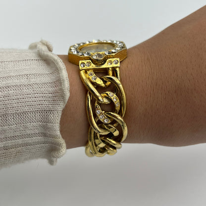 Gold-Toned Diamanté Watch