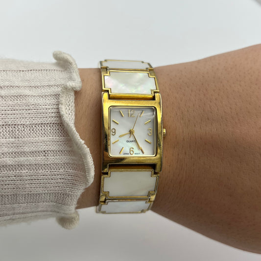 Gold-Toned Mother of Pearl Watch