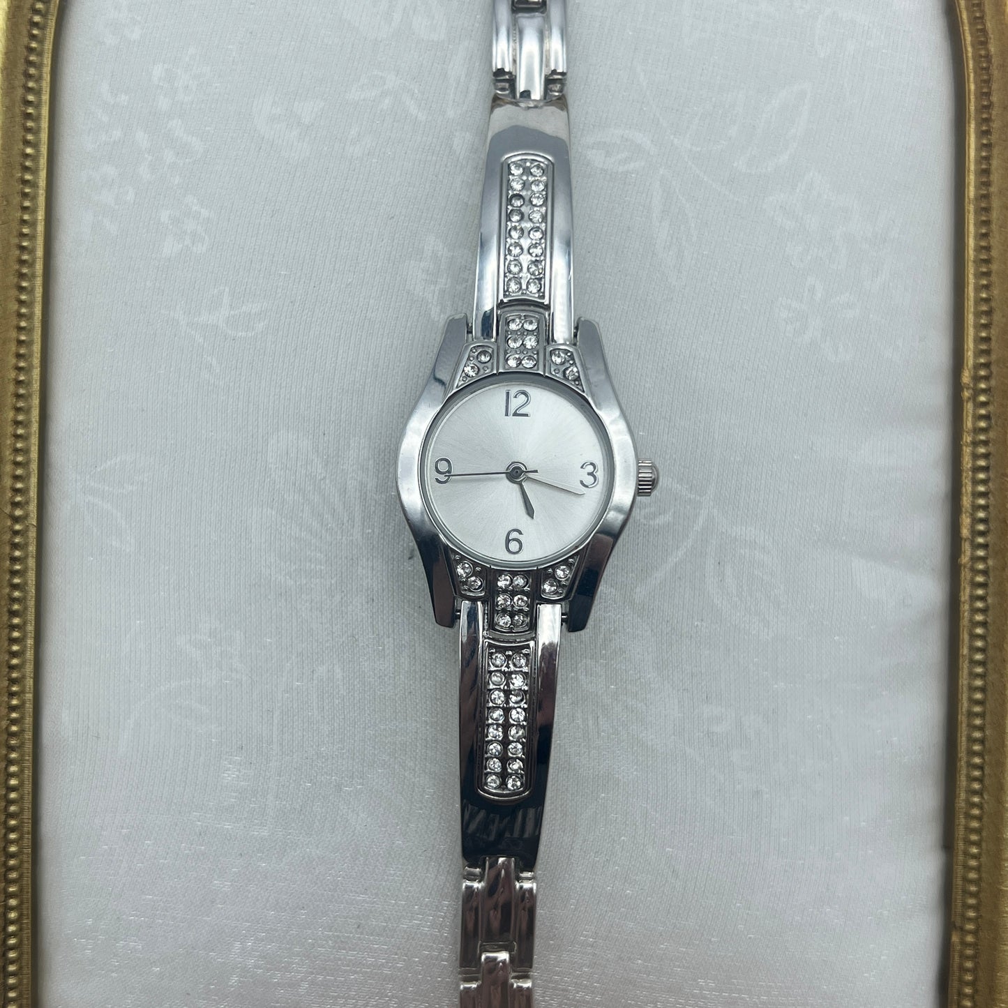 Diamanté Accents Silver Tone Watch