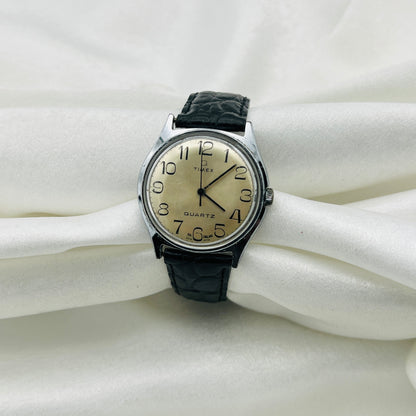 Timex Black Leather Watch