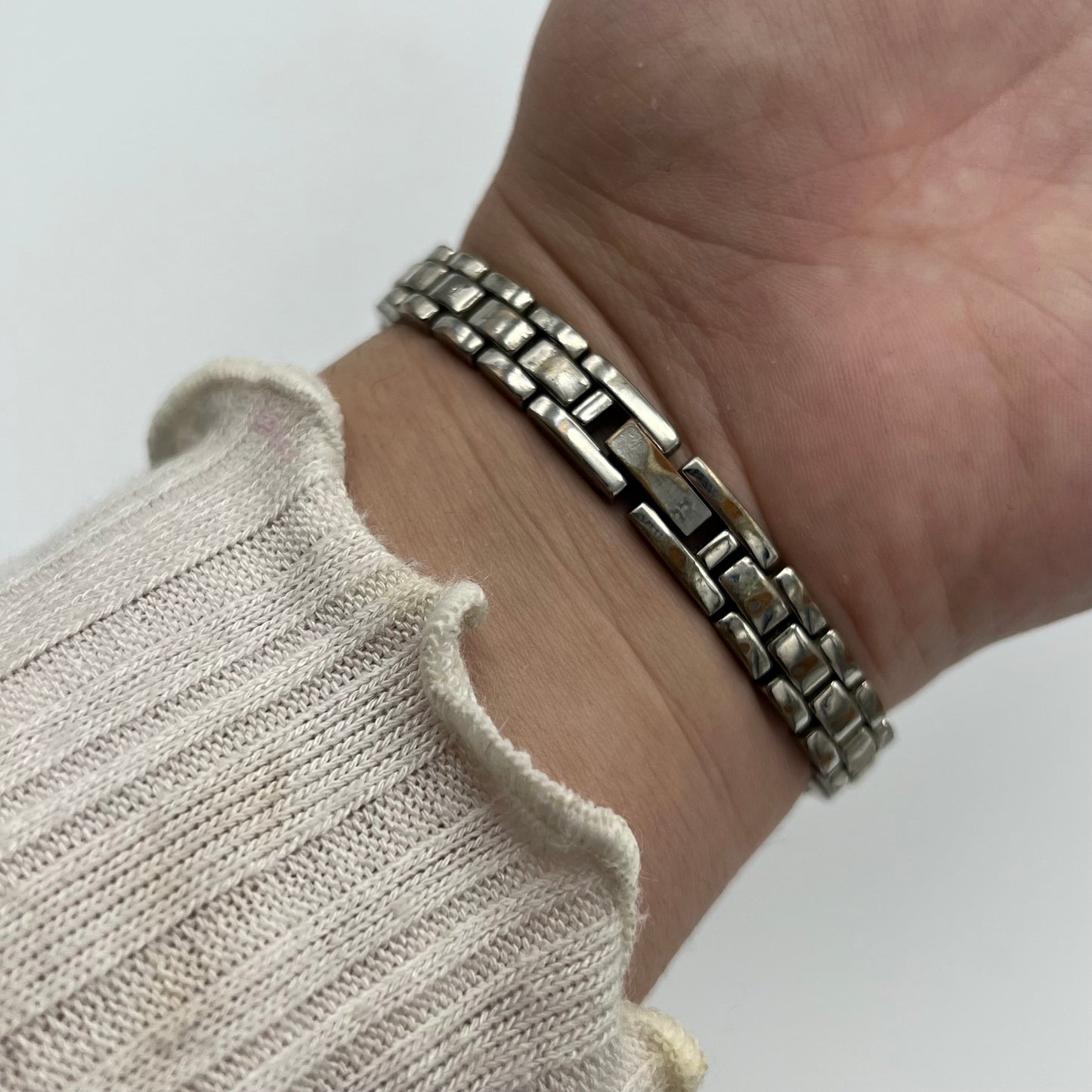 Dainty Diamanté Silver-Toned Watch