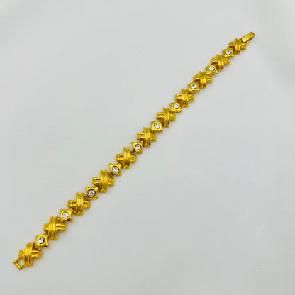 Diamanté Gold-Toned Watch