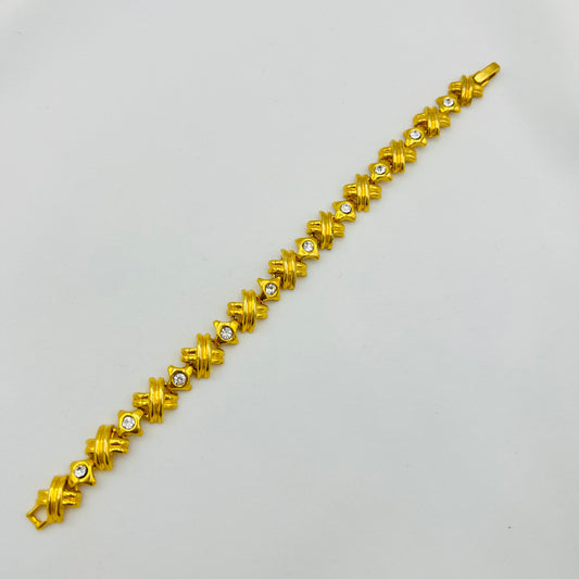 Diamanté Gold-Toned Watch