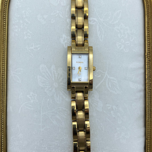Fossil Gold Tone Watch with Mother of Pearl Dial