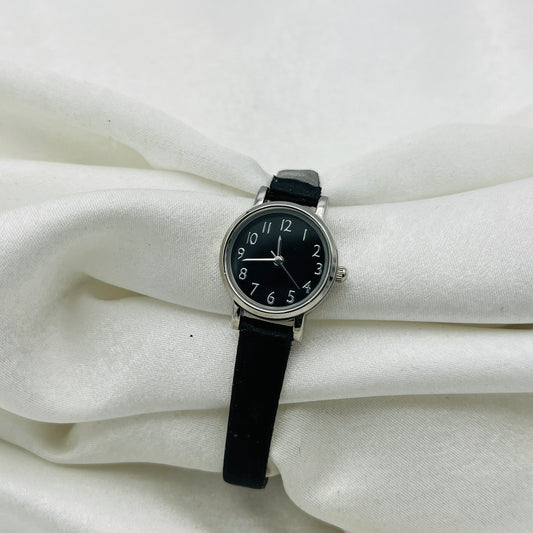 Black Leather Watch