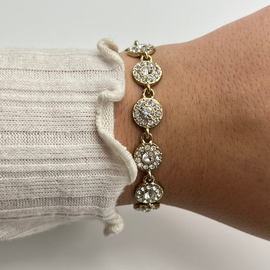 ✨ Gold-Toned Diamanté Bracelet