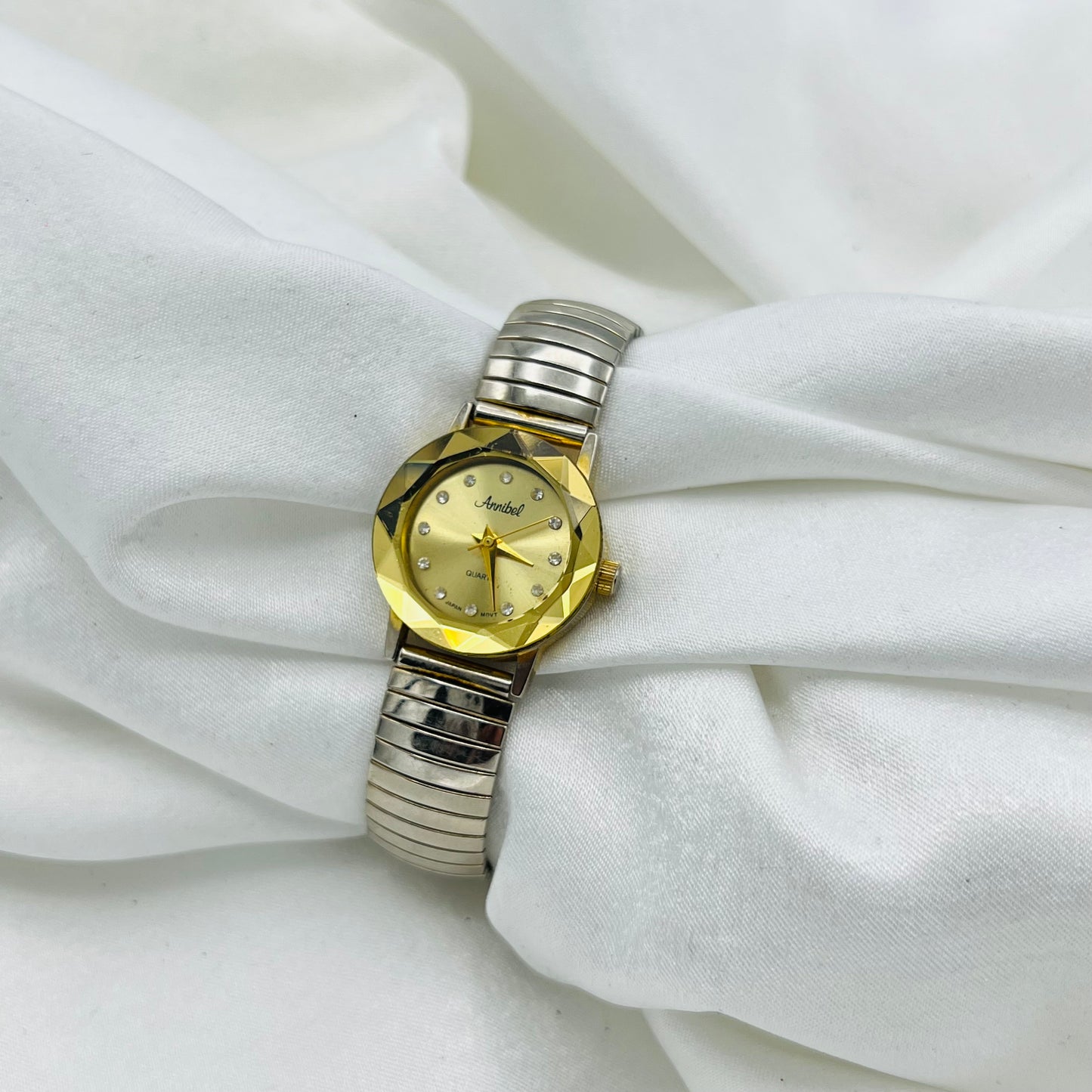 Two-Toned Crystal Dial Watch