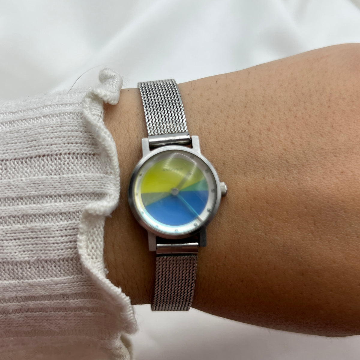 Multi-Colored Mesh Watch