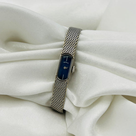 RARE Benrus 1960s Dainty Navy Dial Watch