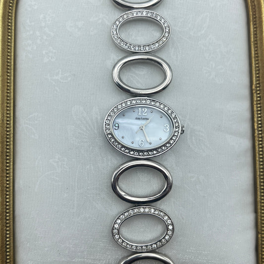 Diamanté Circle Strap Watch