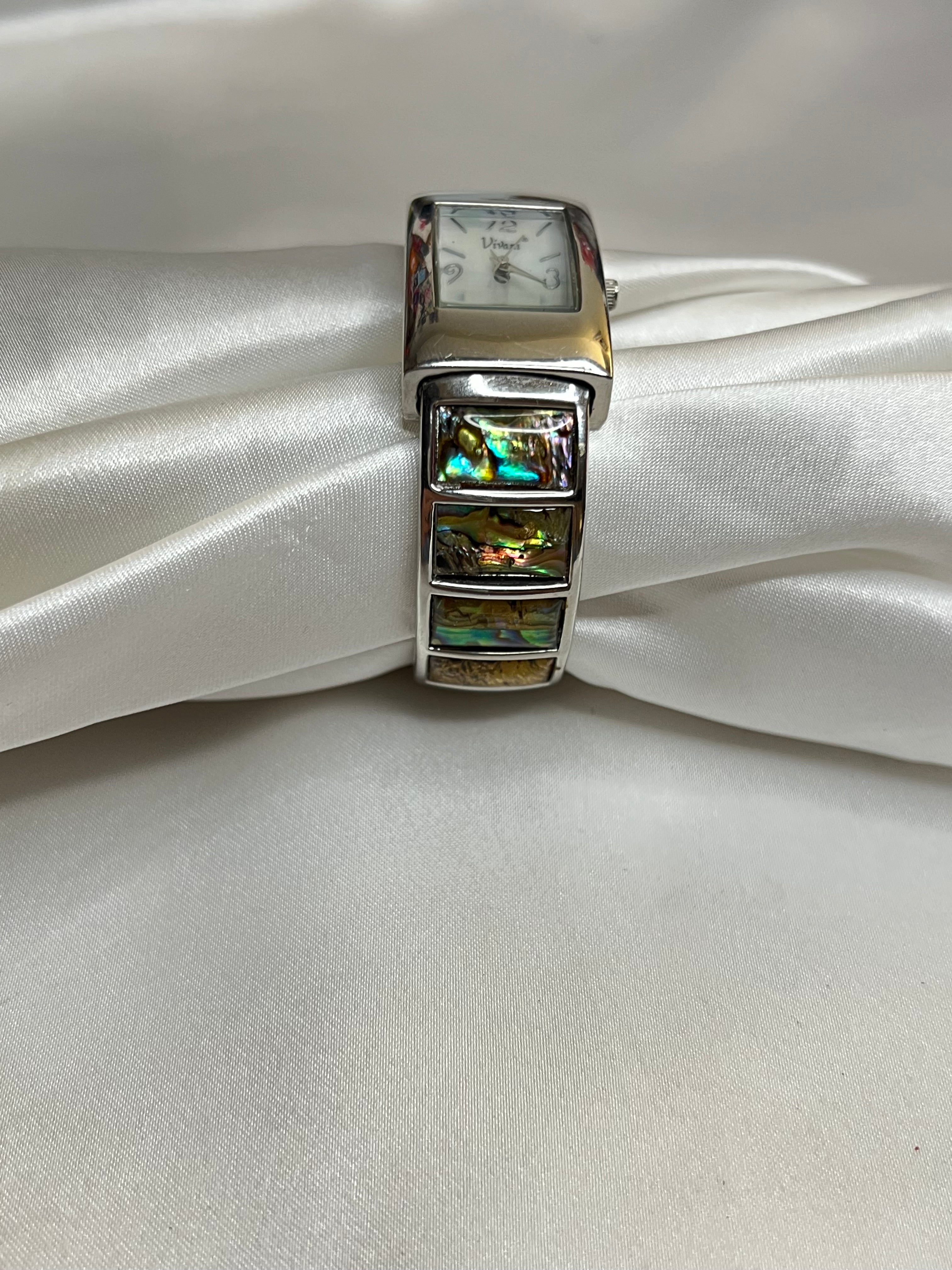 🧜‍♀️🩵 Silver Abalone Watch