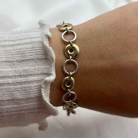 Two-Tone Circle Bracelet