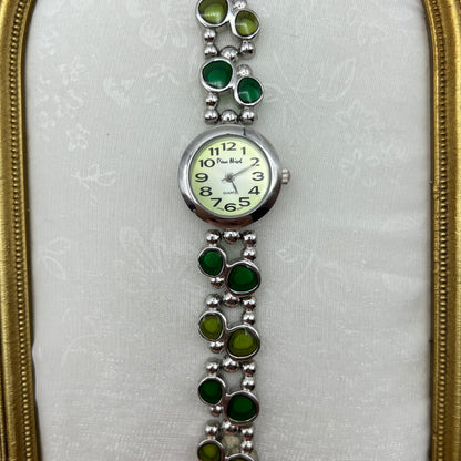 Green Glossy Cabochon Watch