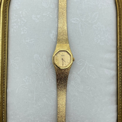 Gold Tone Seiko Octagon Dial Watch