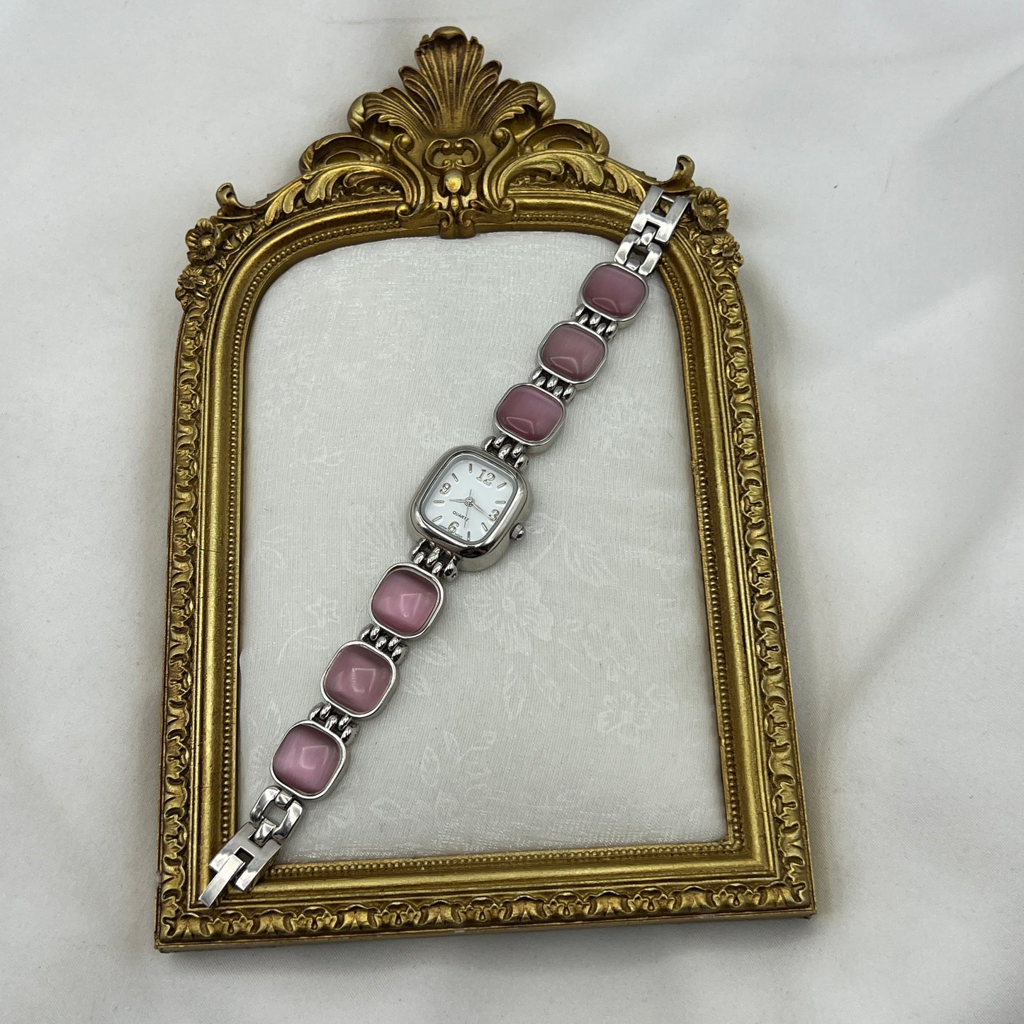 Pink Gemstone Watch