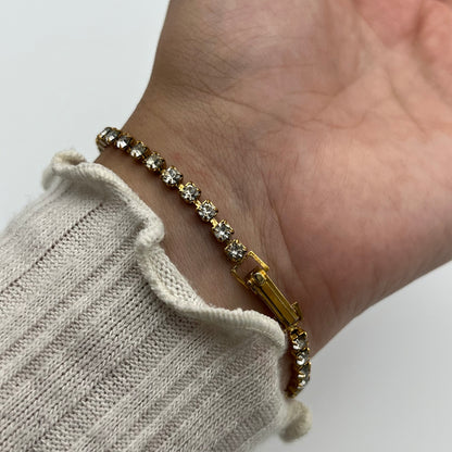 Gold-Toned Diamanté Bracelet