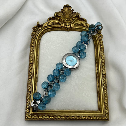 Cute Blue Silver-Tone Watch