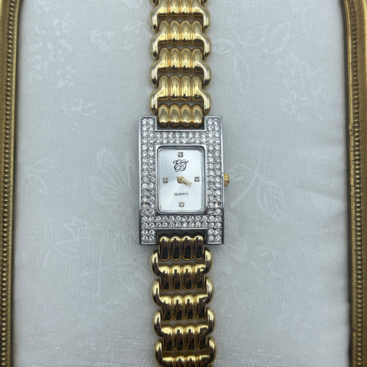 Elizabeth Taylor Gold-Toned Diamanté Watch
