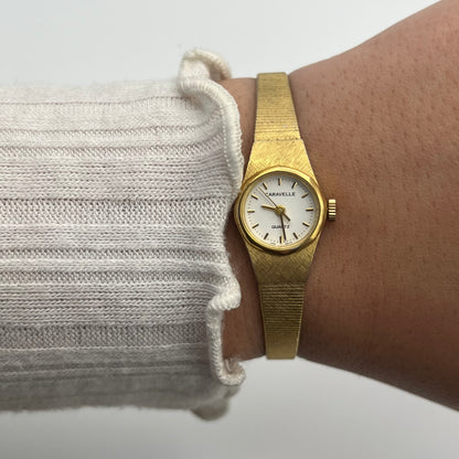 Dainty Gold-Toned Caravelle by Bulova Watch