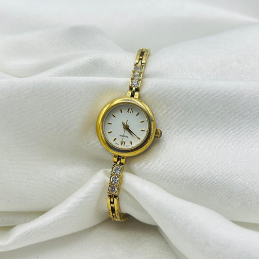 Diamanté Gold-Toned Watch