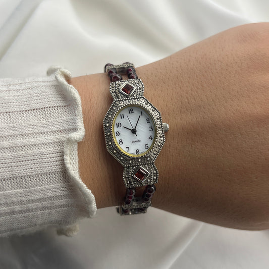 Elegant Amythest-Toned Watch
