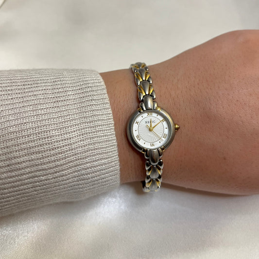 🩶💛 Two-Toned Round Face Watch