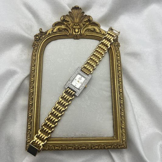 Elizabeth Taylor Gold-Toned Diamanté Watch