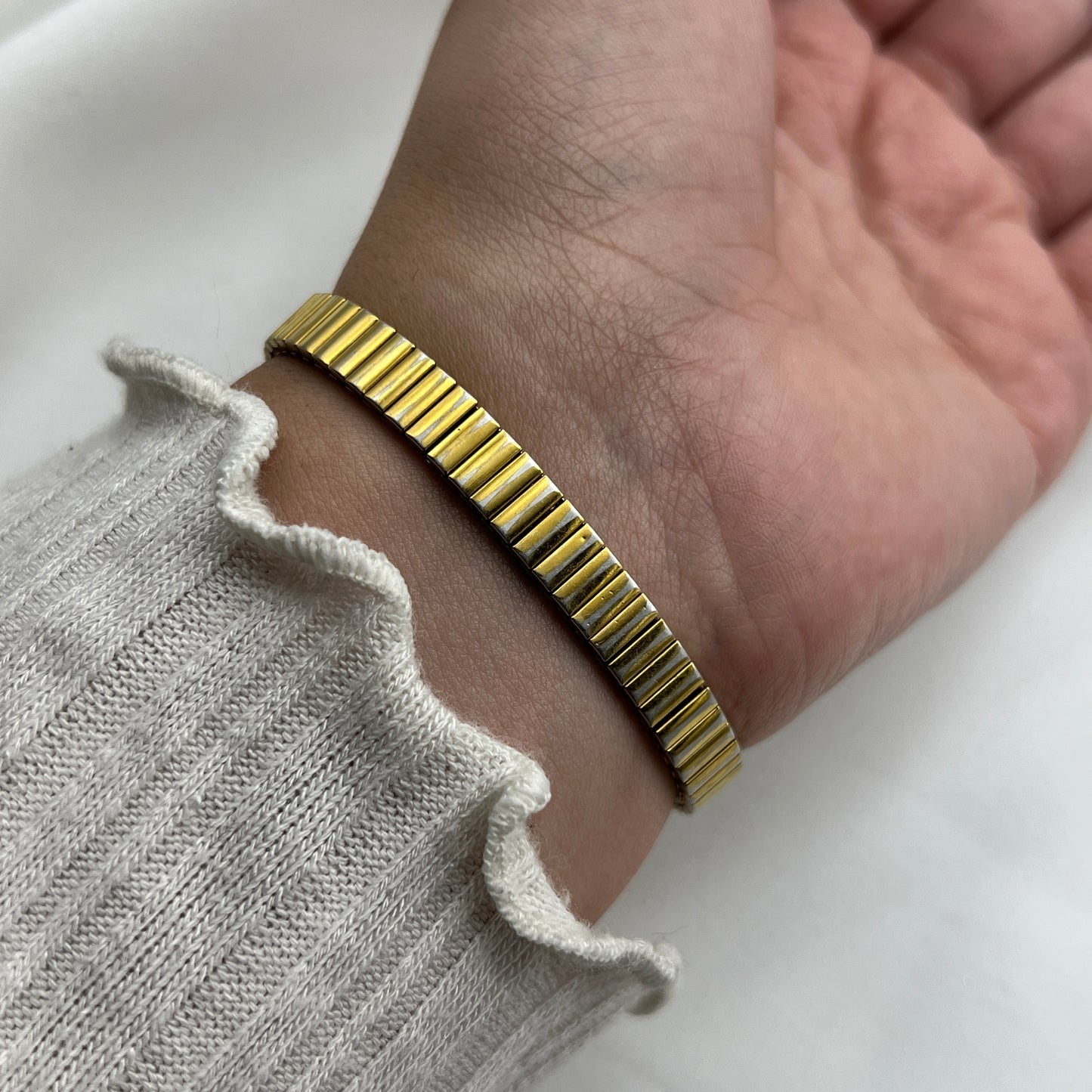 Chic Timex Gold-Tone Watch with Oval Dial