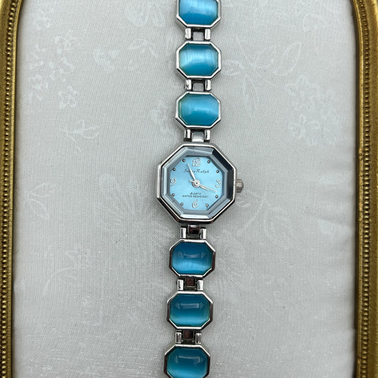 Aqua Blue Gemstone Watch