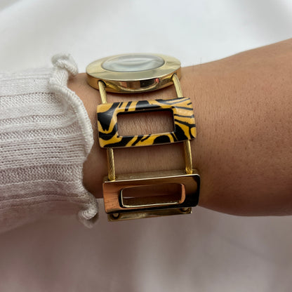 Tiger Striped Cuff Watch