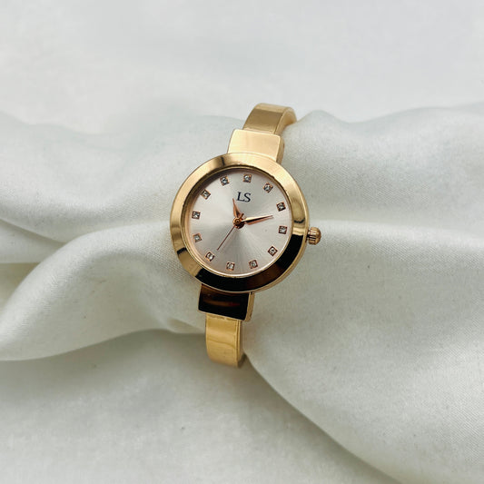 Rose Gold Bangle Watch