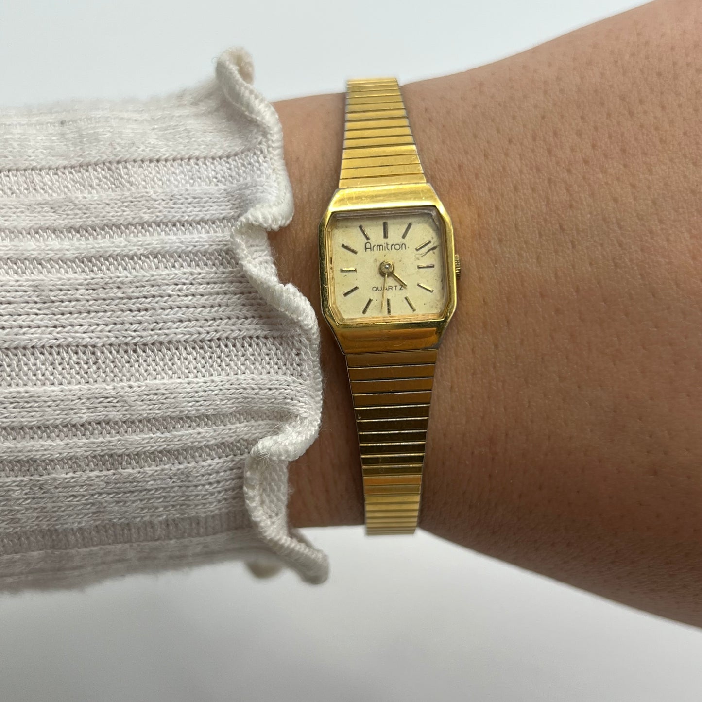 💛 Gold-Toned Watch with Square Dial