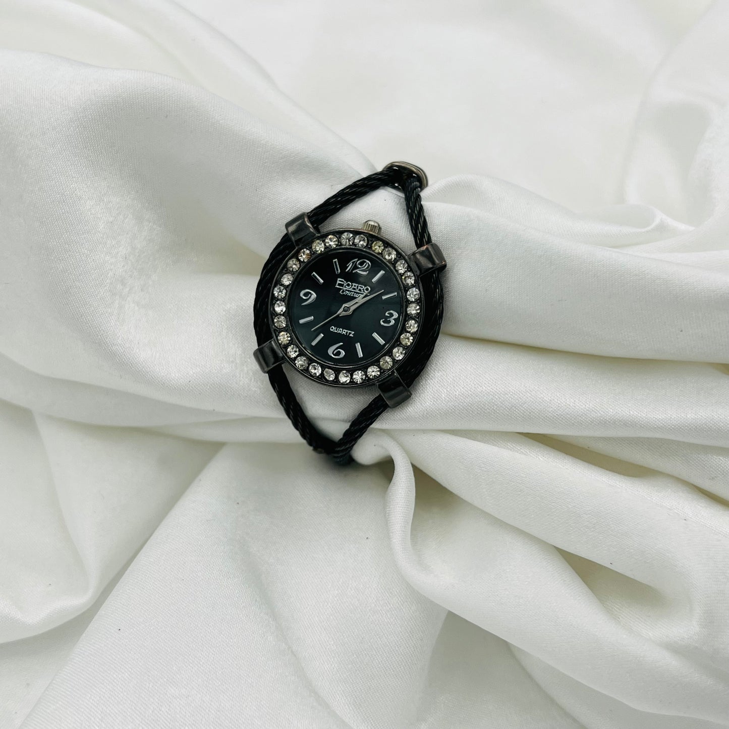 Black Round Dial Watch