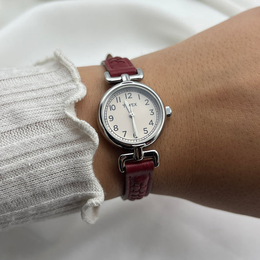 Timex Red Braided Strap Watch