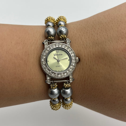 Gray Pearly Two-Toned Watch