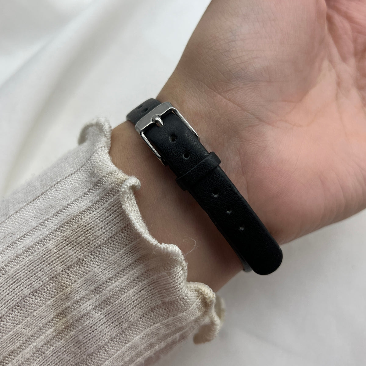 Rectangular Dial Leather Watch