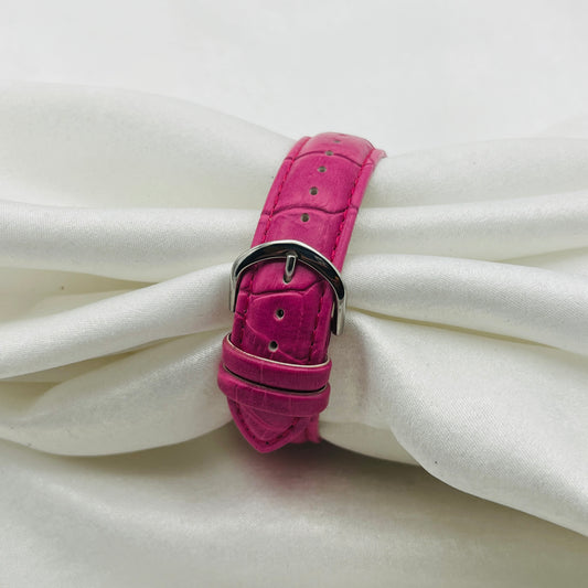 Hot Pink Leather Watch