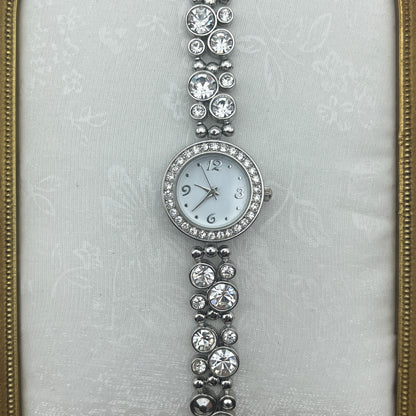 Diamanté Silver-Toned Watch