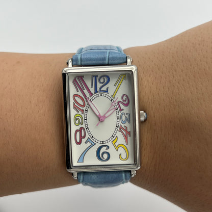 Colorful Blue Leather Watch