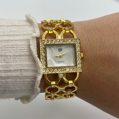 Diamanté Gold-Toned Watch