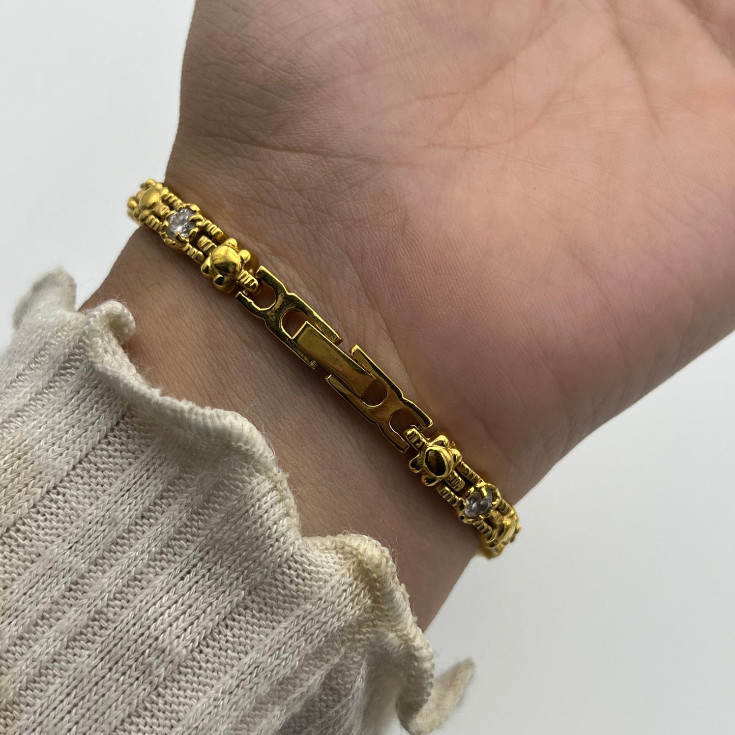 Diamanté Gold-Toned Watch