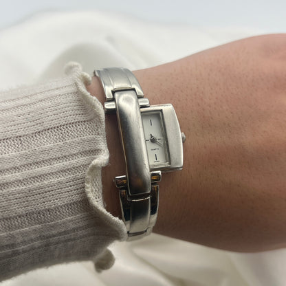 Silver-Toned Peek a Boo Watch